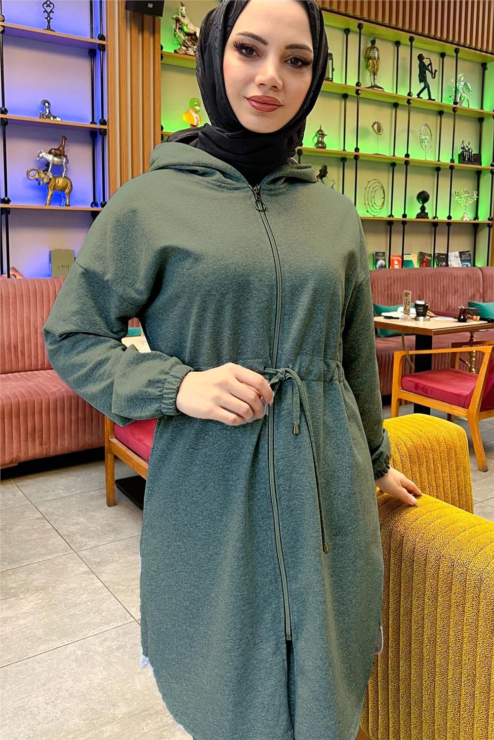 Kapşonlu Tunik - HAKİ