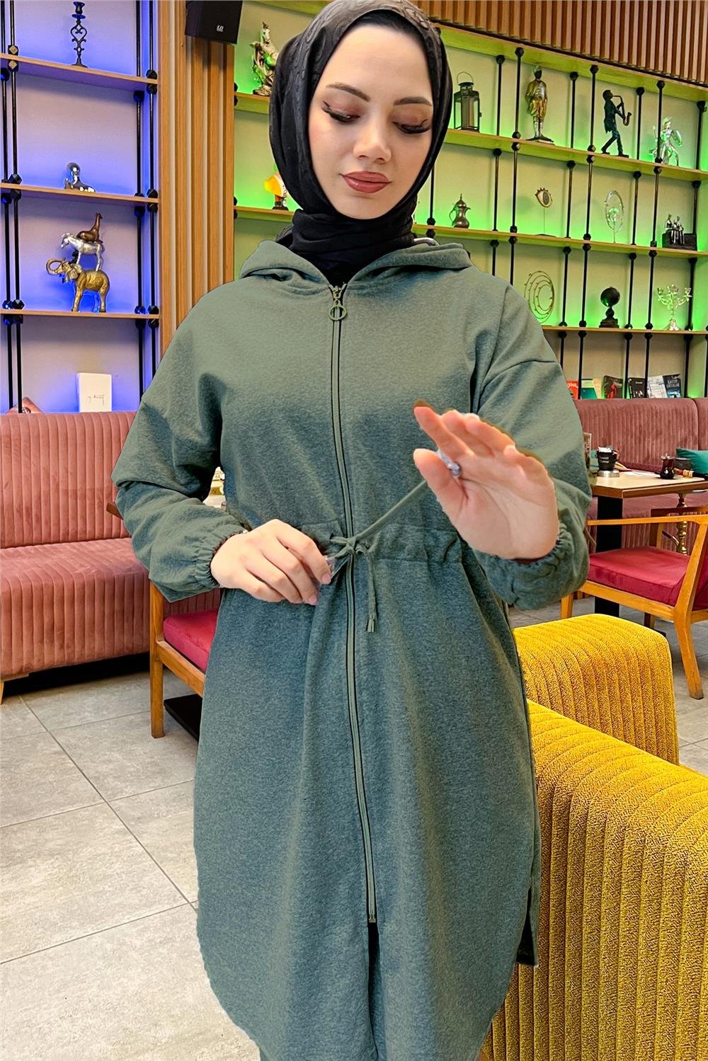 Kapşonlu Tunik - HAKİ