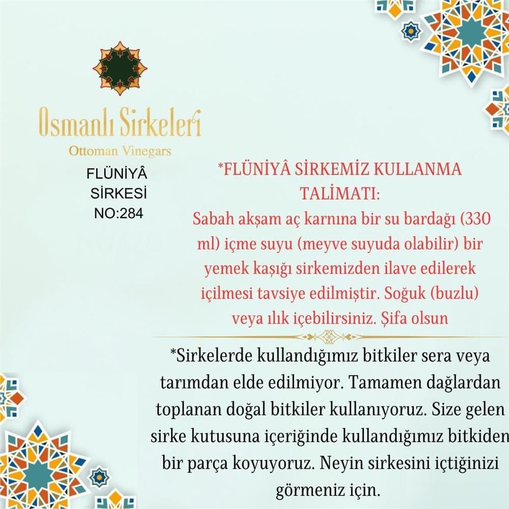 Karışım İnfüzyon - 04. Flüniyâ Sirkesi  - 500 ml