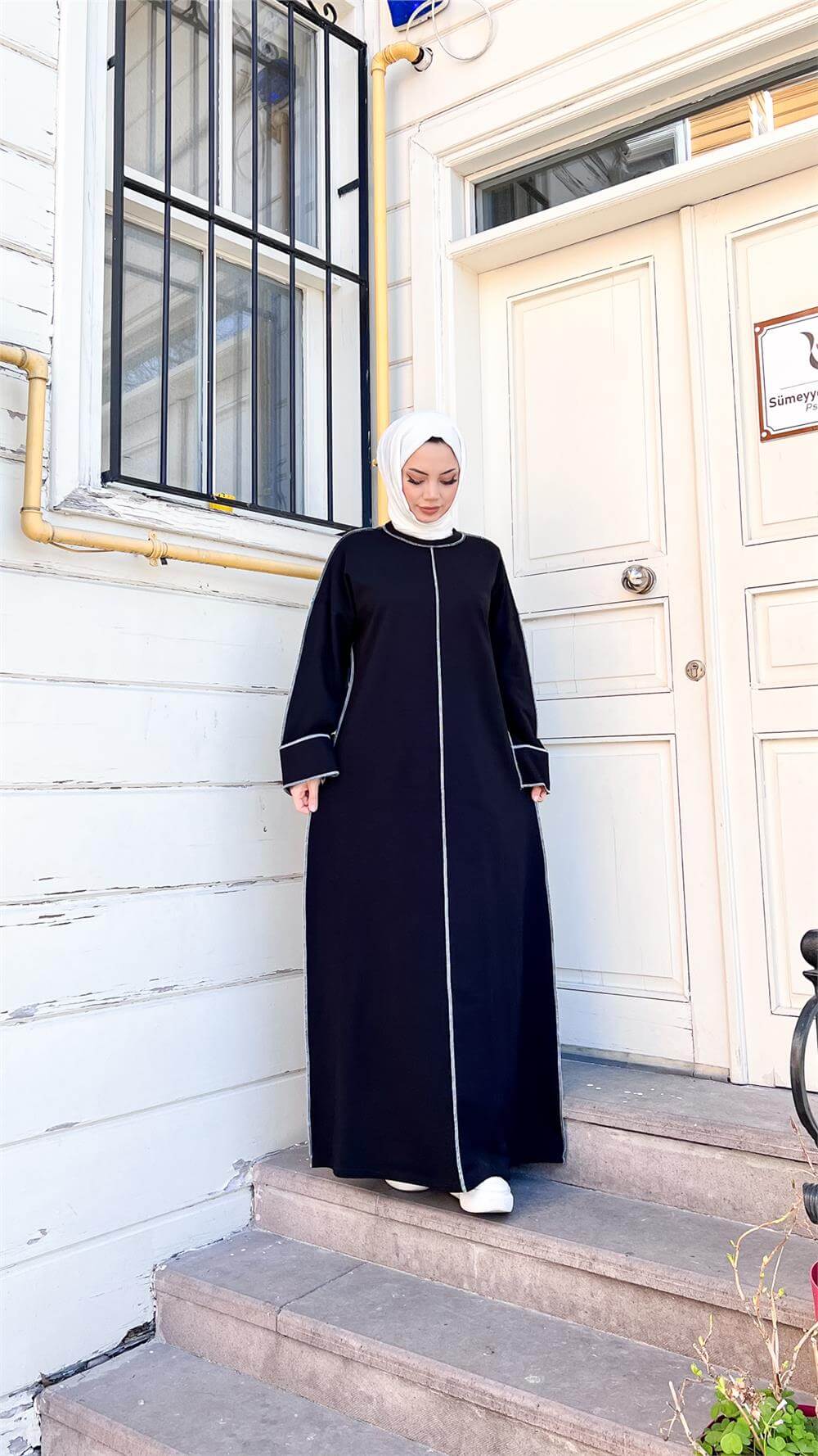Mevlana Oversize Pamuklu Elbise - 71167 - Lacivert