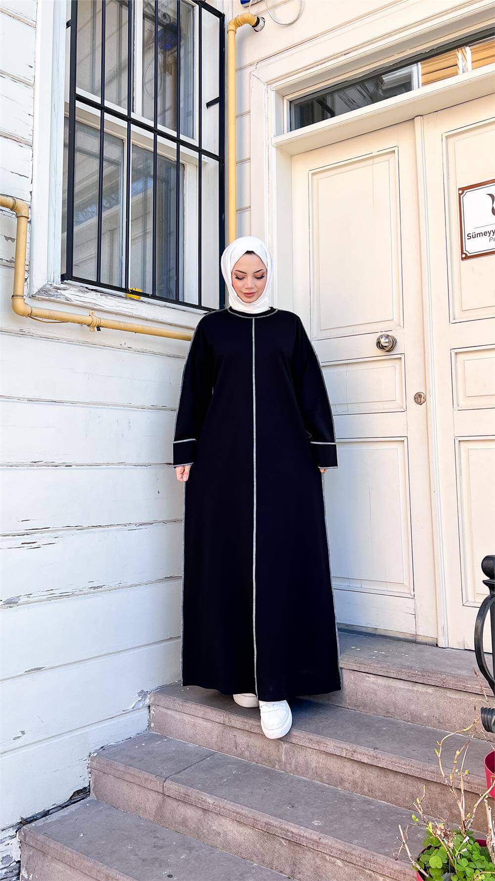 Mevlana Oversize Pamuklu Elbise - 71167 - Lacivert
