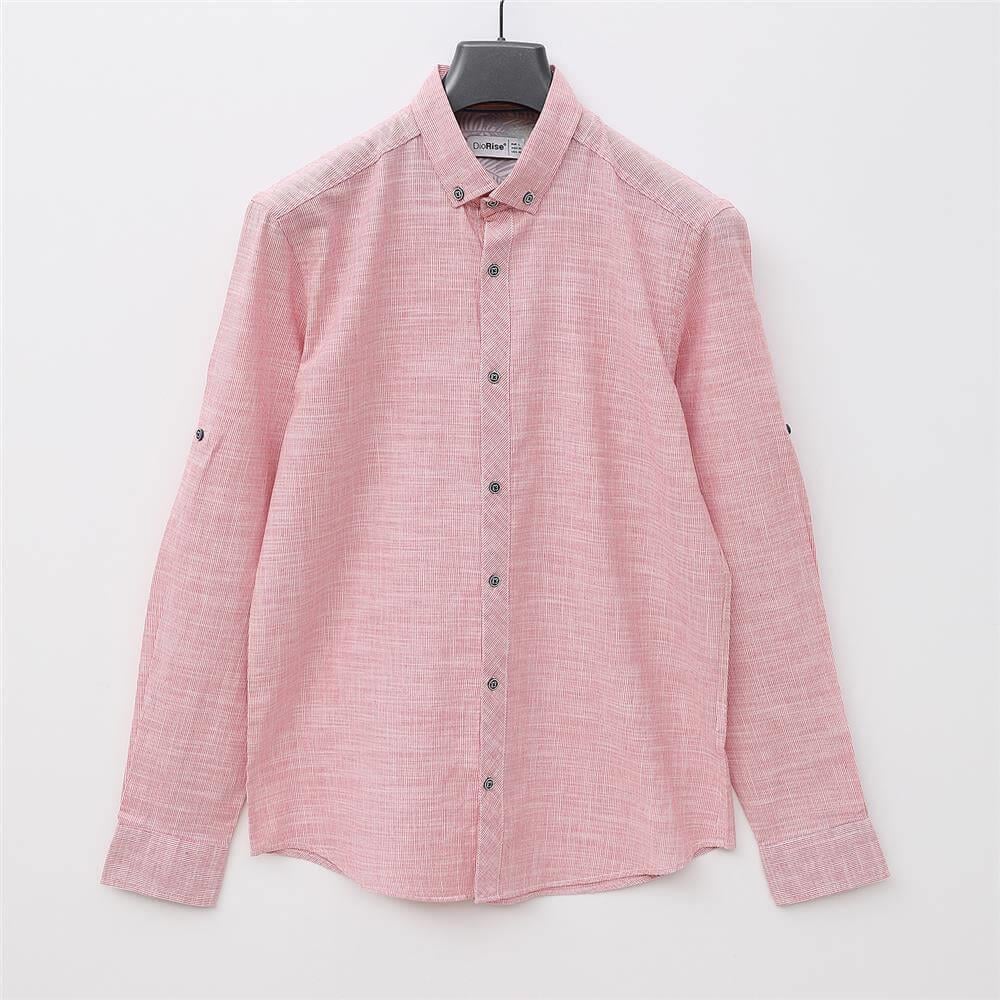 Modern Fit Erkek Gömlek - 11-1787 - Kırmızı