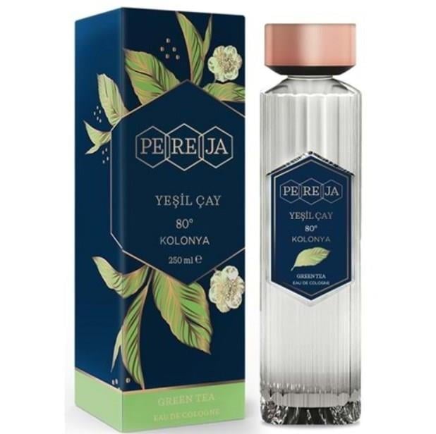 Pereja Cam Şişe Kolonya Yeşil Çay 250 ml