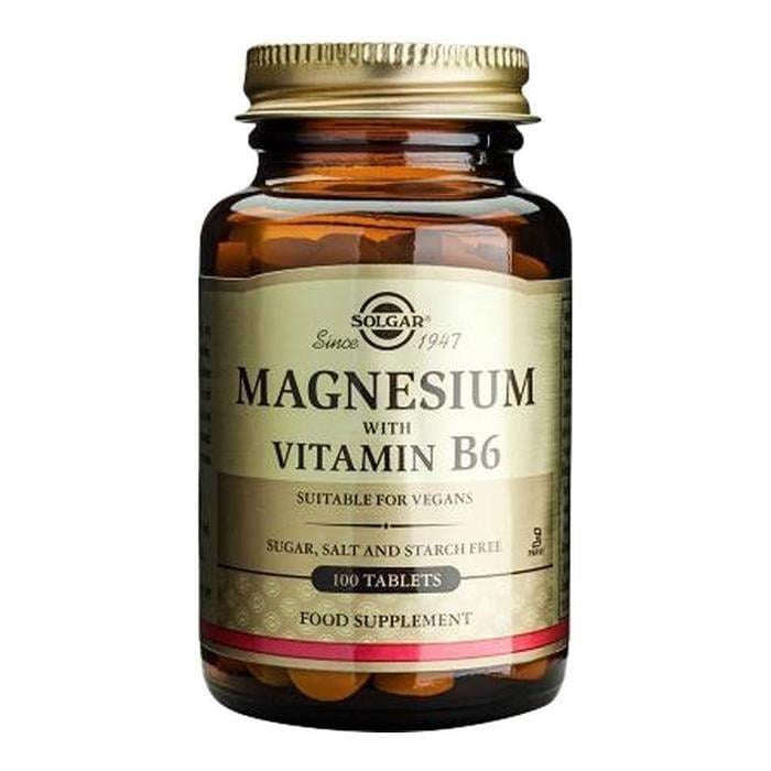 Solgar SOLGAR MAGNESIUM VITAMIN B6 100 TABLETS