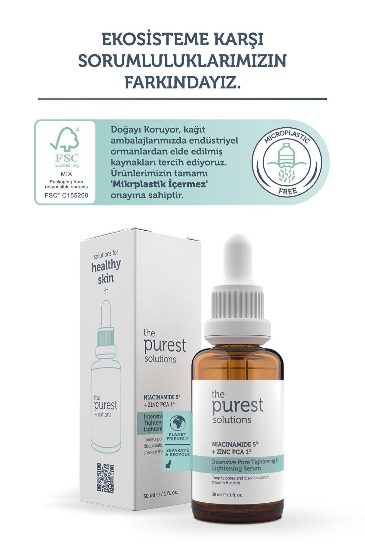 The Purest Solutions Gözenek Siyah Nokta ve Akne Giderici Bakım Serumu 30 ml (Niacinamide 5% + Zinc