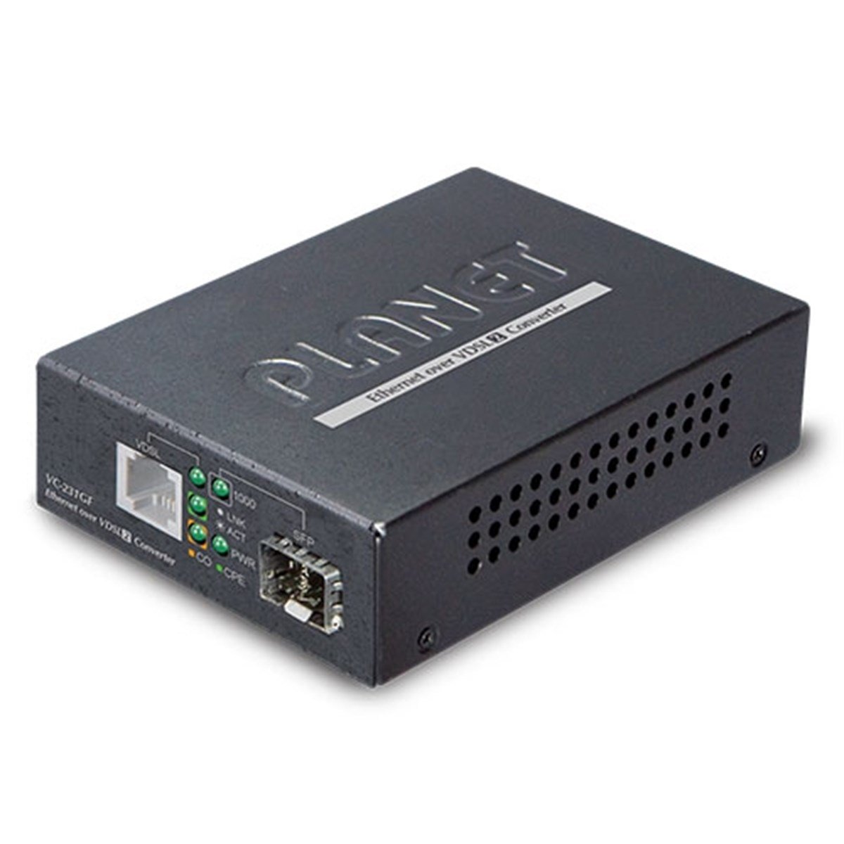 1-Port 1000BASE-X SFP + 1-Port RJ11 VDSL2 Converter (30a profile w/G.Vectoring)