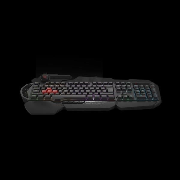 BLOODY B310N USB Q Trk RGB Led Aydınlatmalı Mekanik Hisli Siyah Gaming Klavye Bilek Destekli