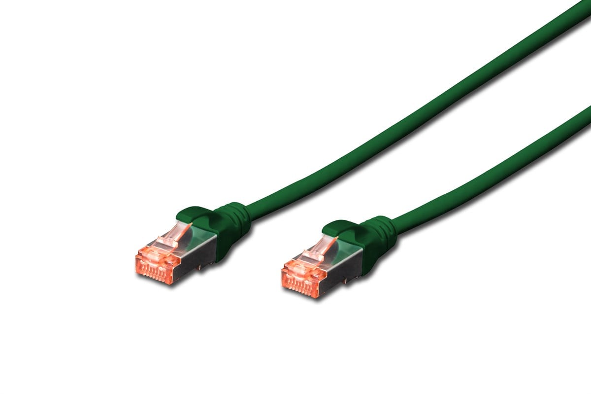 Digitus Cat.6 Patch Kablo, S-FTP, Halogenfree, AWG 27/7, 0.25 metre, Yeşil Renk