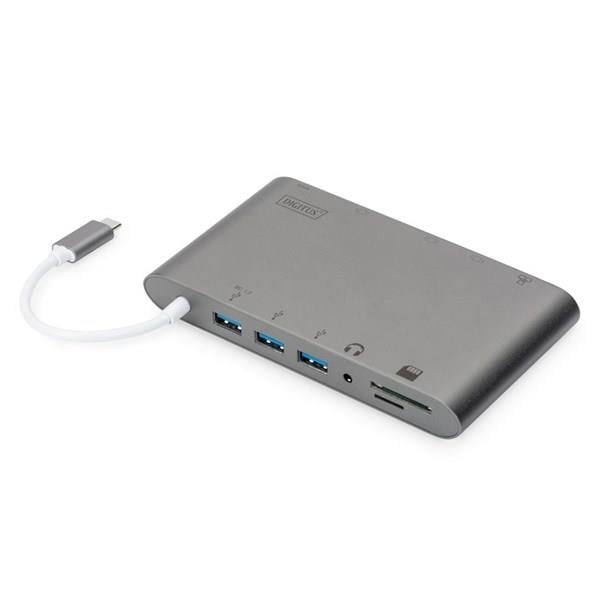 DIGITUS DA-70875  Type-C Docking Station(11 Port) Siyah