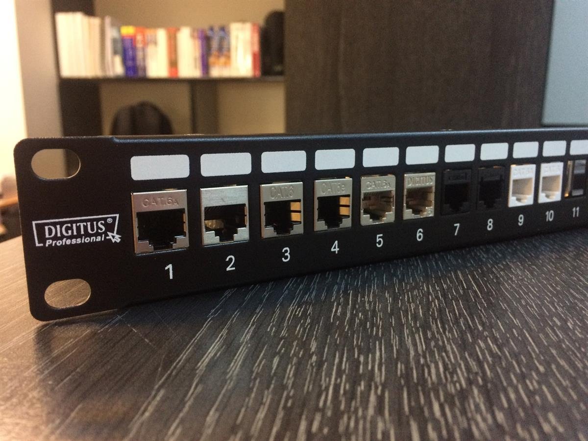 DIGITUS DN-91411 24PORT RAF TİPİ PPANEL 1U SİYAH