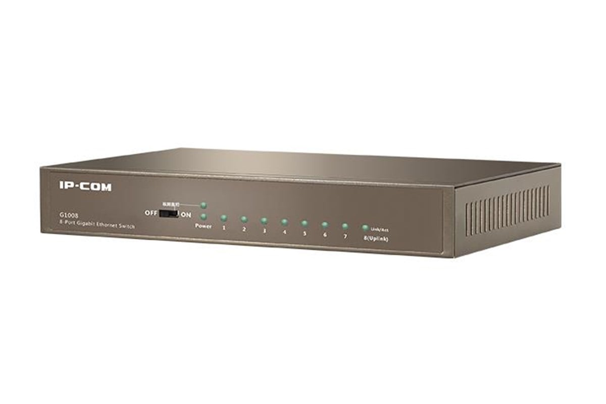 IP-COM G1008 8 PORT 10/100/1000 GIGABIT DESKTOP METAL KASA SWITCH