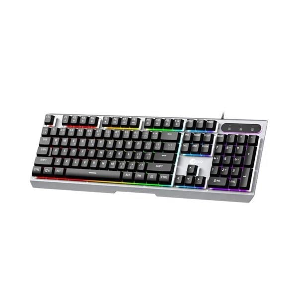 LENOVO LECOO KB121 USB Q Trk Rainbow Aydınlatmalı Mekanik Hisli Metalik Gaming Klavye