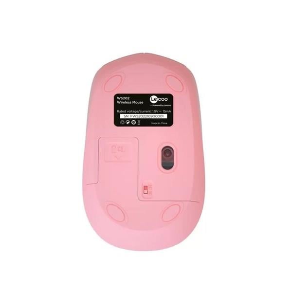 LENOVO LECOO WS202 Kablosuz 1200dpi Optic Pembe Mouse
