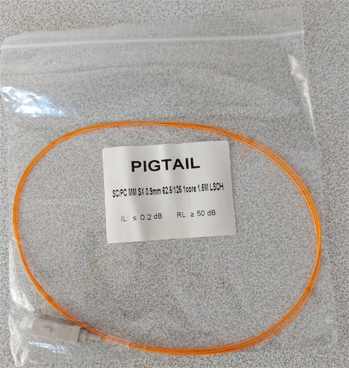 Pigtail SC MM SX 0.9mm 62.5/125 1 mt LSOH