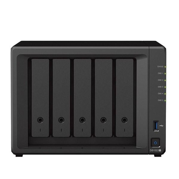 SYNOLOGY DS1522-32G PLUS RYZEN R1600 32GB RAM- 5-diskli Nas Server (Disksiz)