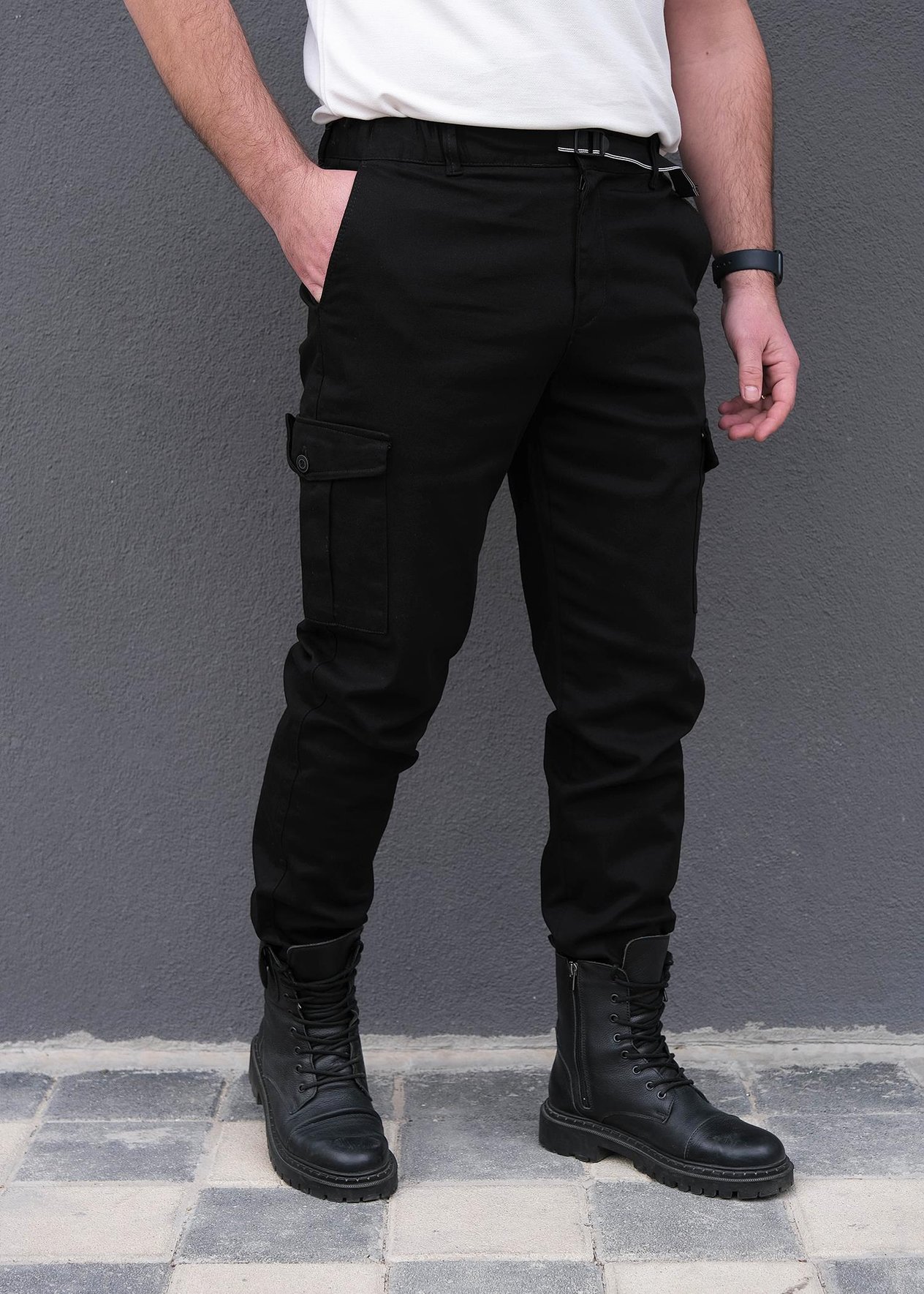 Erkek Kargo Cep Pantolon 1073LAV25K Siyah