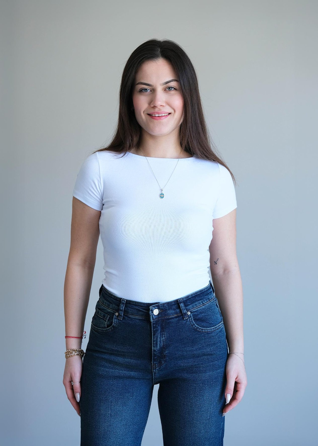 Modal Kayık Yaka Crop Tişört Beyaz