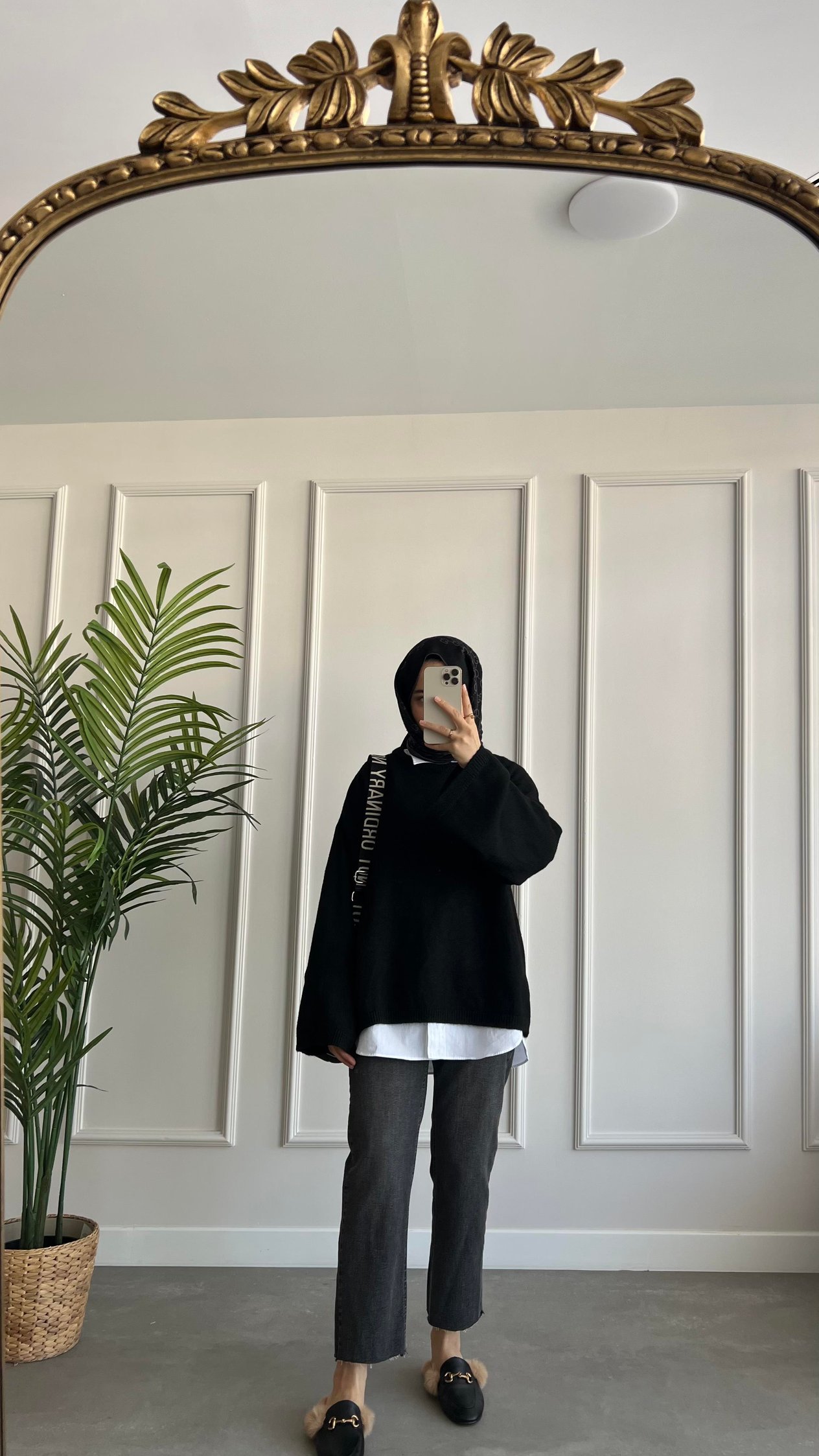 Zara Model Yüksek Bel Mom Jean - Füme