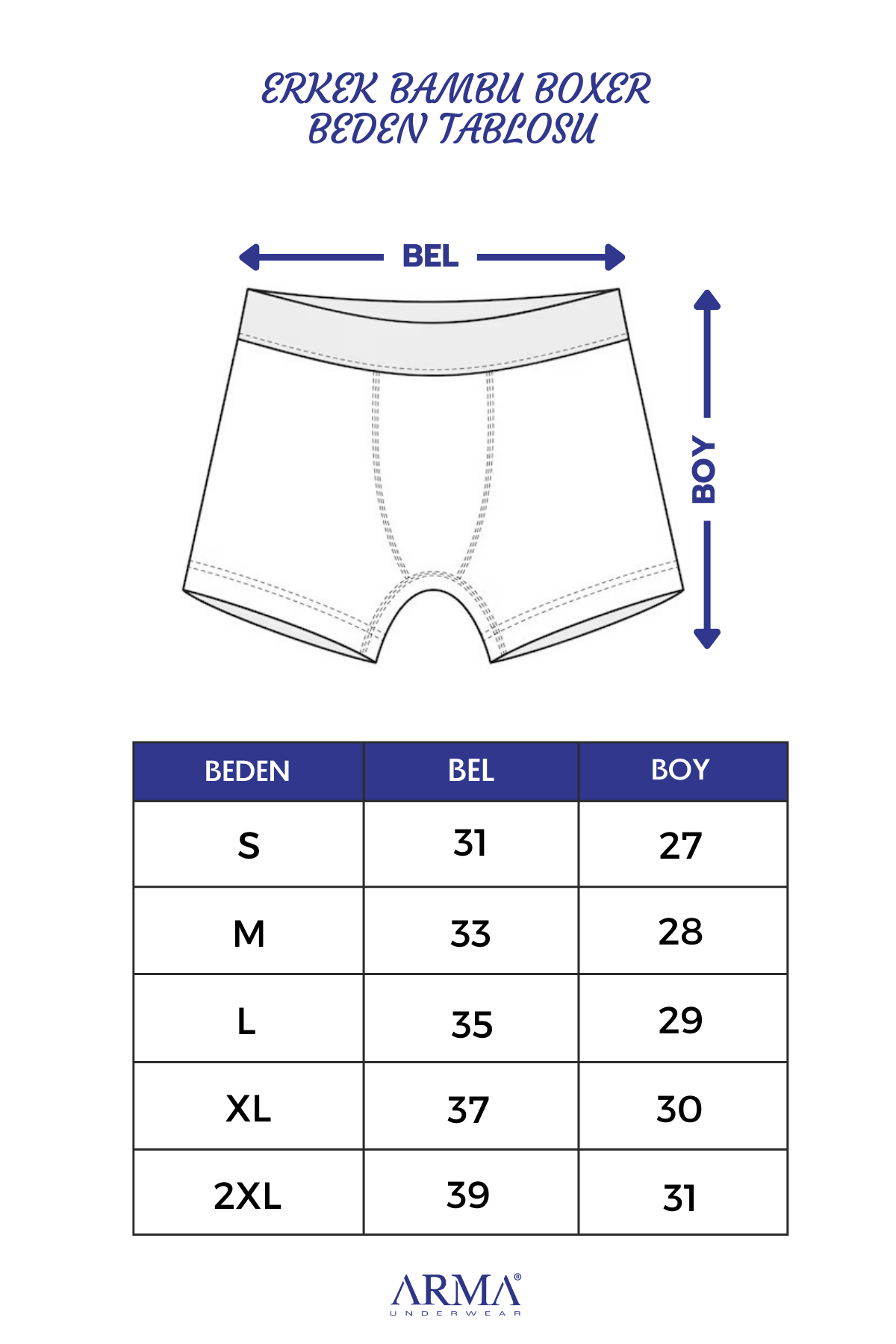  Erkek Bordo Bambu Boxer 3'lü Paket