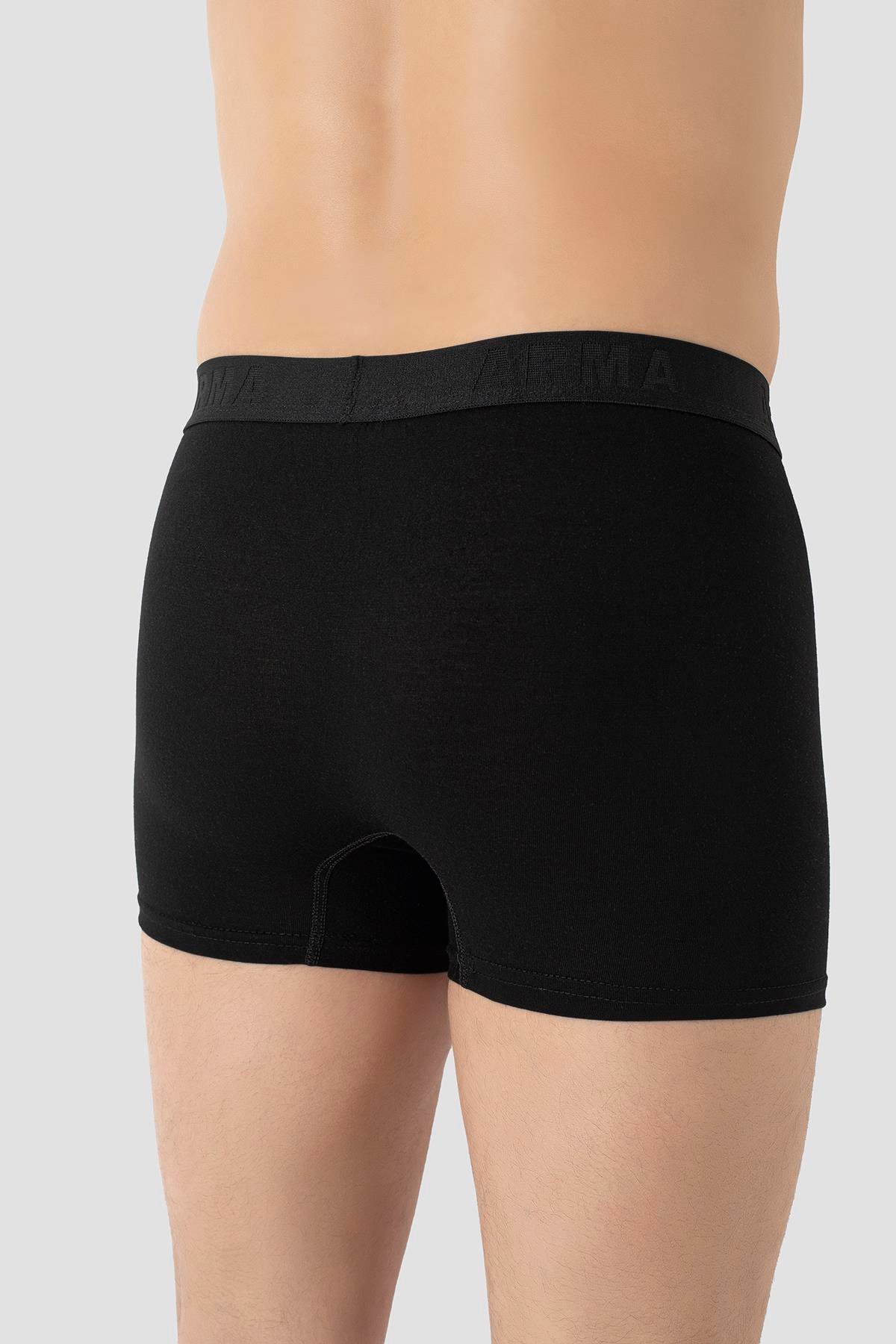  Erkek Siyah Bambu Boxer 3'lü Paket