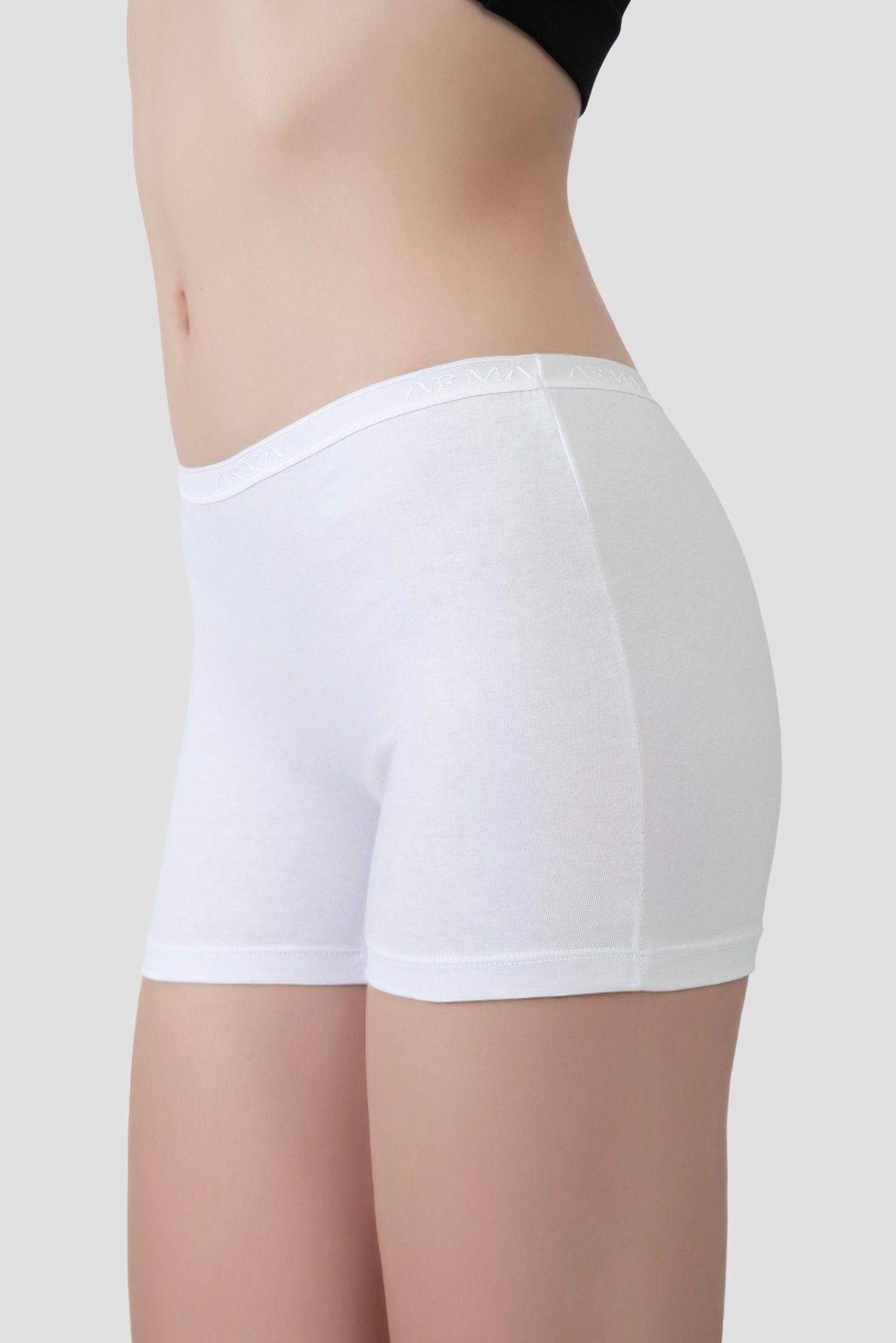 3'lü Paket Kadın Karışık Renkli Boxer Şort Pamuklu Likralı