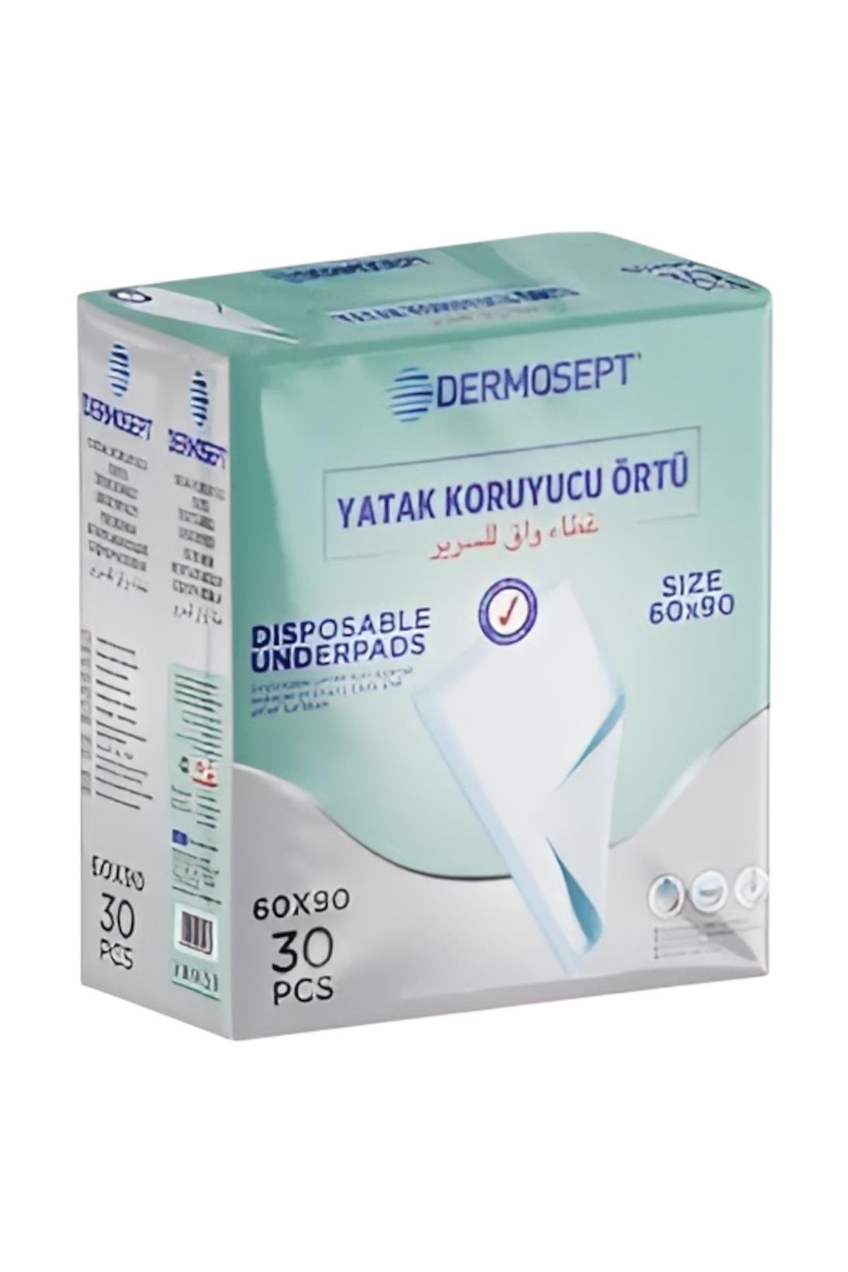 Yatak Koruyucu Sıvı Geçirmez Örtü-Hasta Altı Serme Bezi 60x90 cm 30 Adet