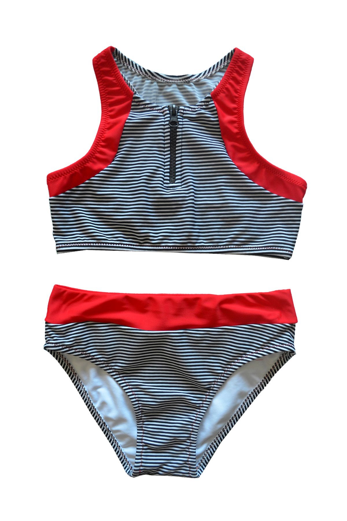 Endeep Genç Kız Fermuar Detaylı Büstiyer Bikini Takımı