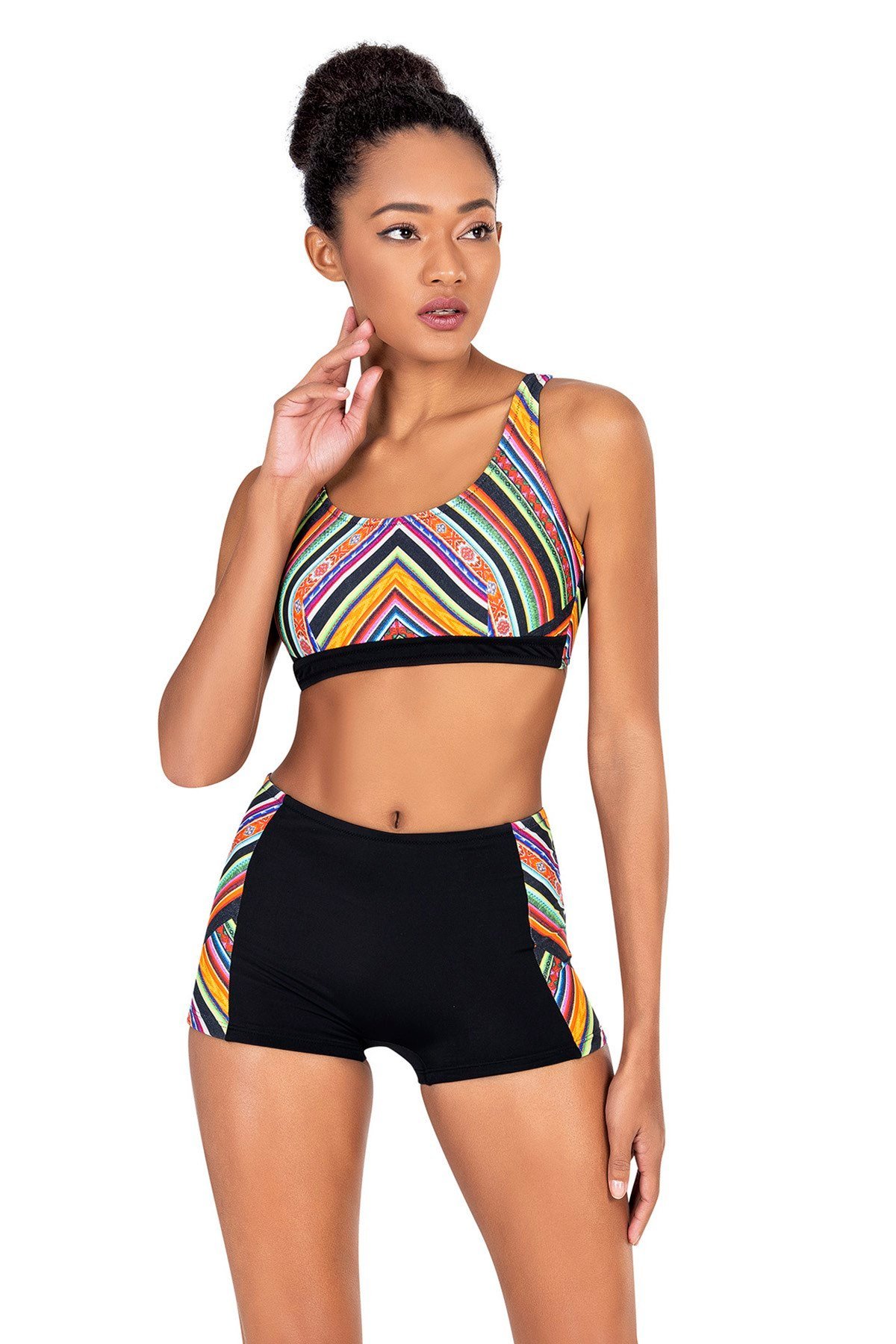 Endeep Kadın Desenli Şortlu Bikini Takımı