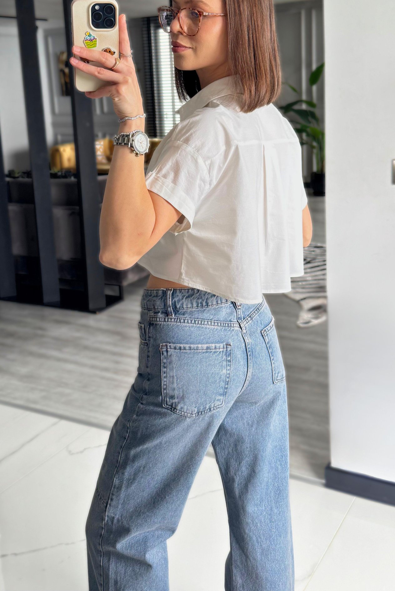 YÜKSEK BEL DİKİŞ DETAYLI STRAIGHT FIT DENİM  PANTOLON