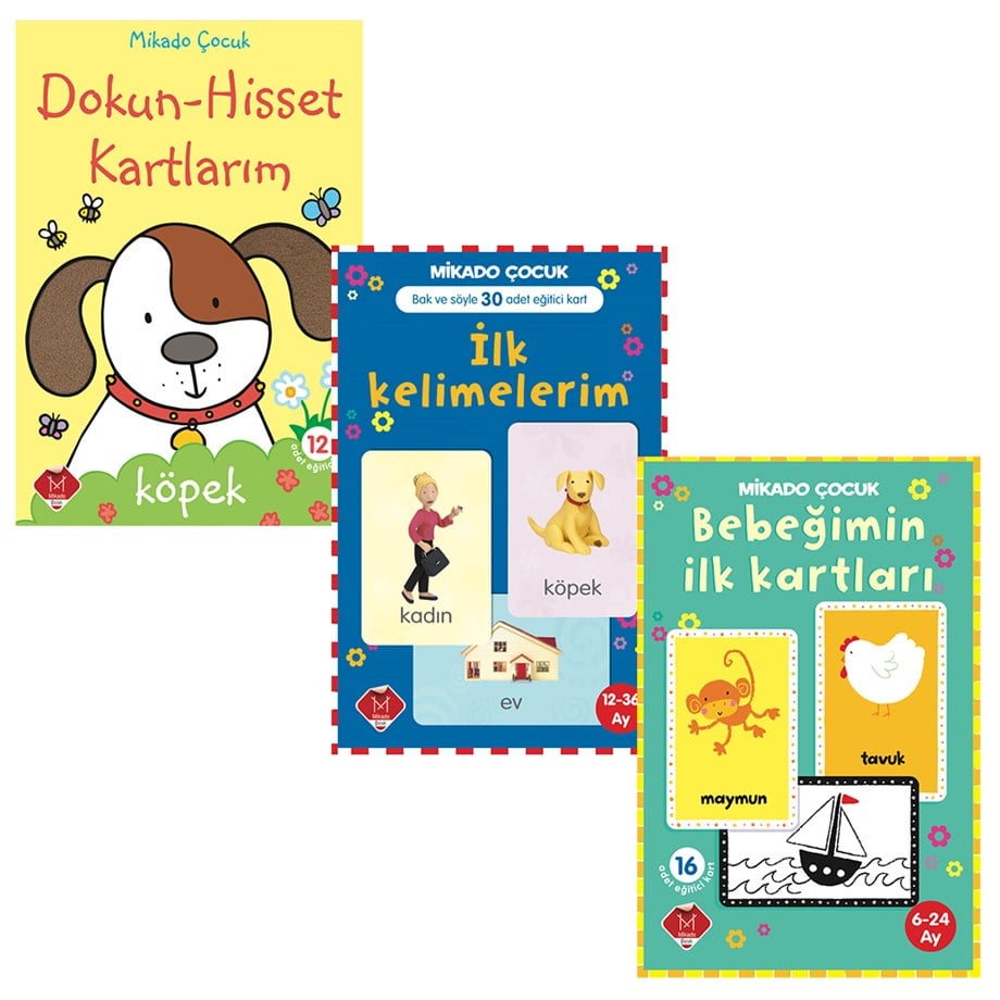 3'lü Bebeğim Zeka Kartları Seti