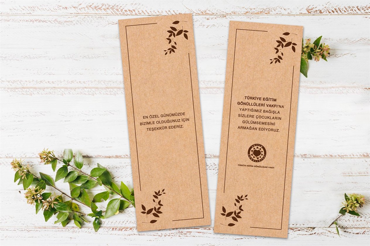 Kraft Yapraklar Kitap Ayracı