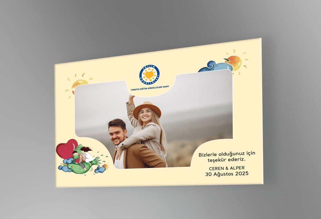 örkem Şengüler TEGV Özel Tasarımı Lovebird Çerçeve Magnet