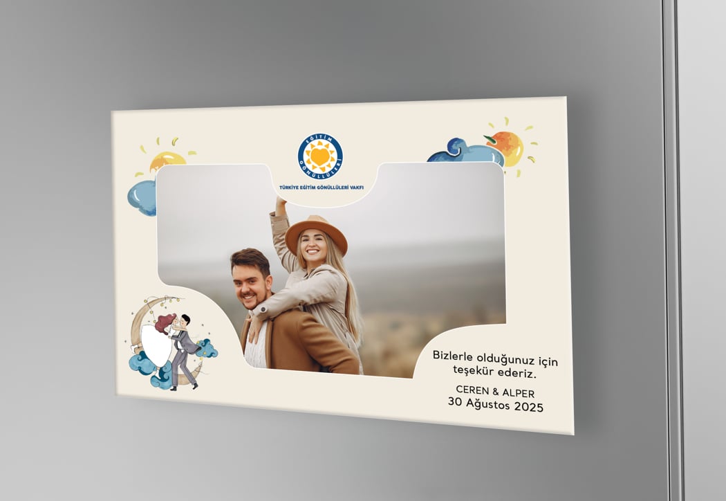 örkem Şengüler TEGV Özel Tasarımı Luna Çerçeve Magnet