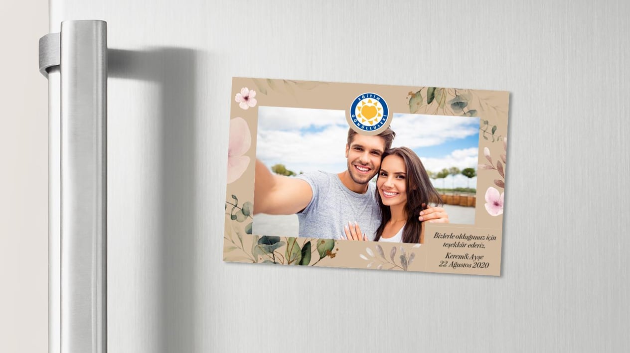 Yeşil Dallar Çerçeve Magnet
