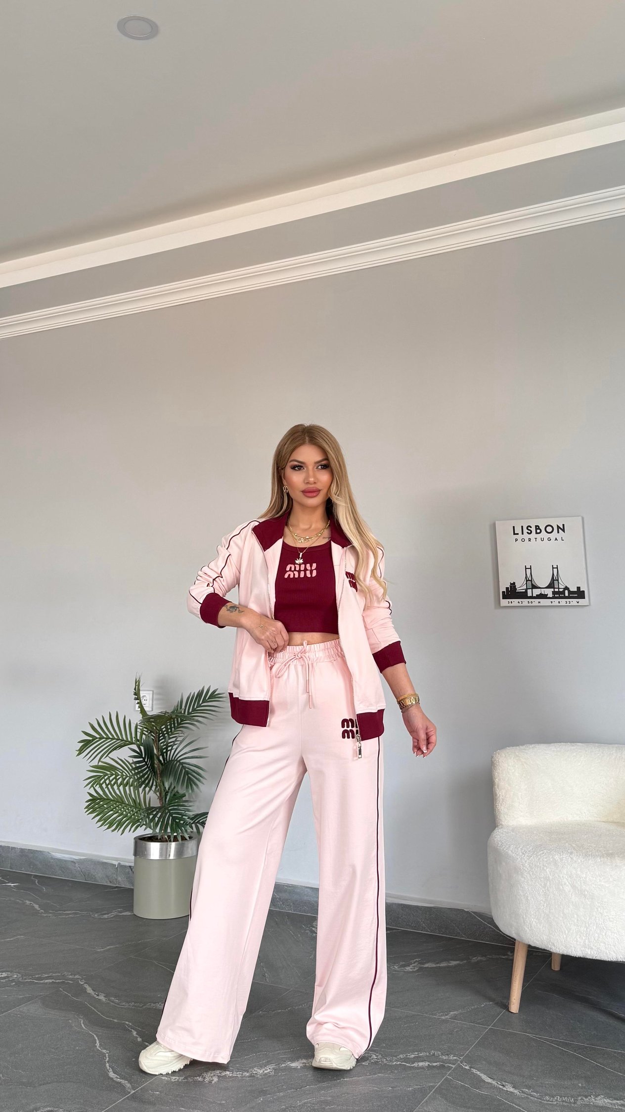 Miu 3 lü takım pembe 