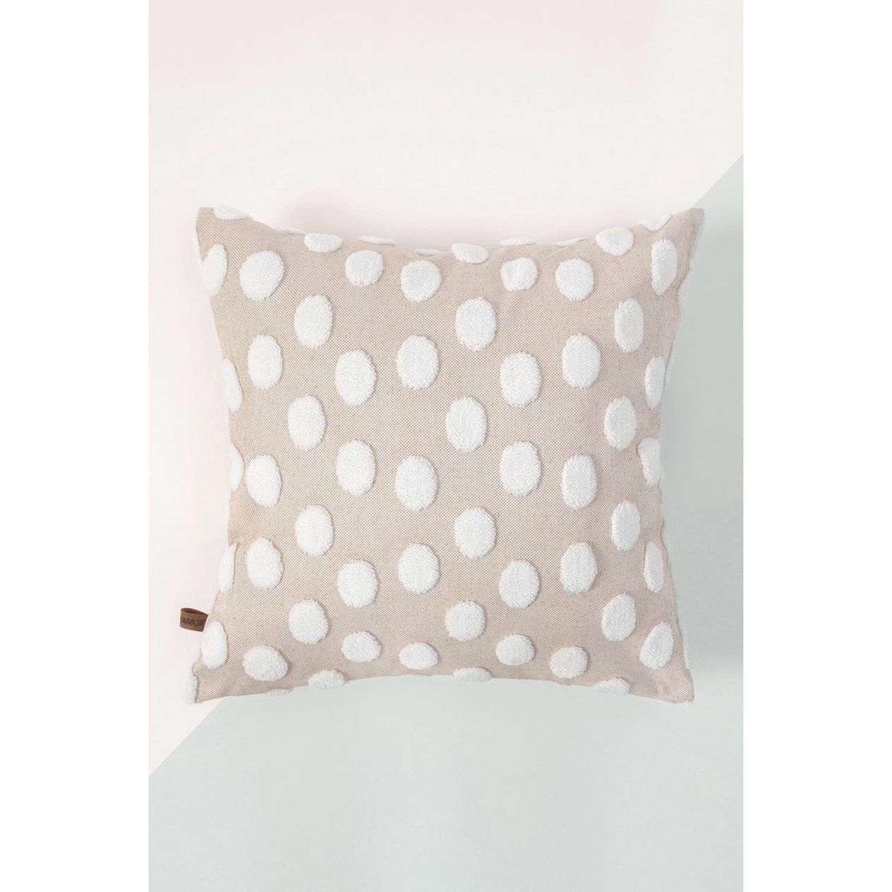 Jakarlı Kırlent 55x55 cm 4'lü Point Bej