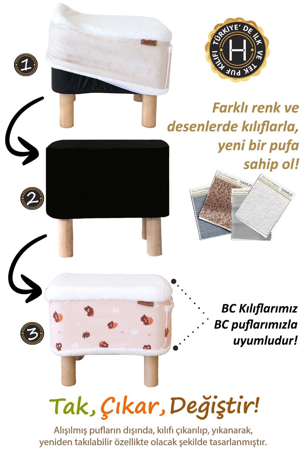 Tek kılıf Puf/Tabure Cepli Kids Elephant