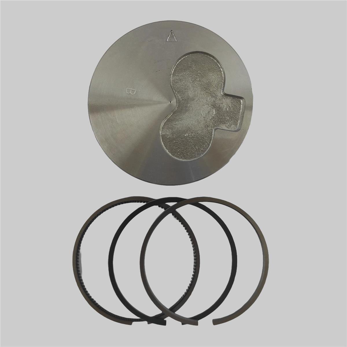 PISTON + PISTON RING SET (0.50 - OVERSIZE - DIAMETER: 76.50 mm): MITSUBISHI / K3E / K4E