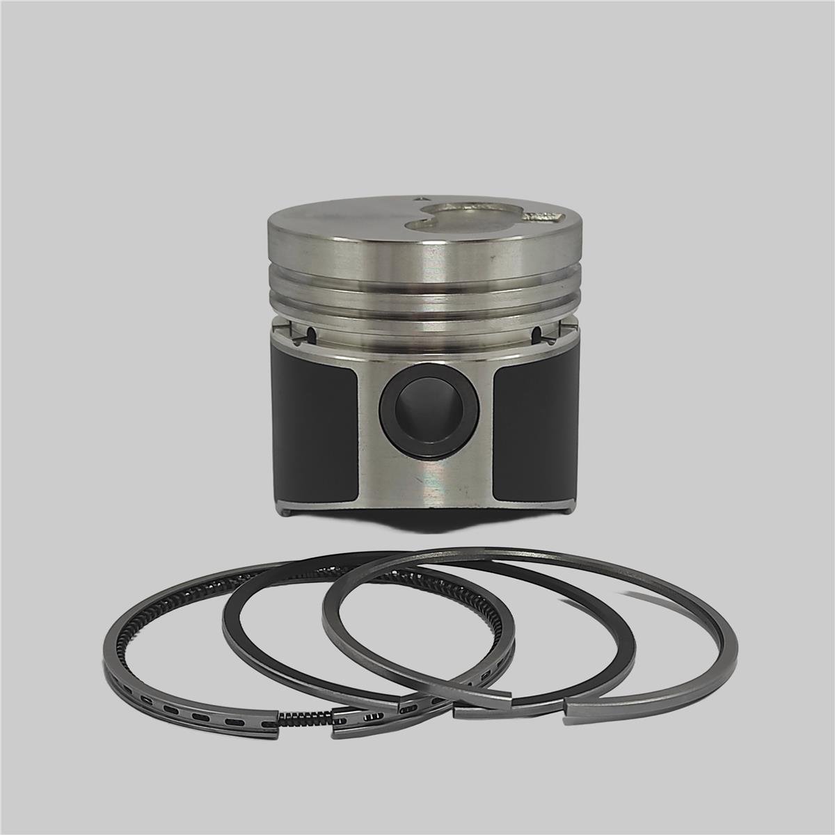 PISTON + PISTON RING SET (0.50 - OVERSIZE - DIAMETER: 76.50 mm): MITSUBISHI / K3E / K4E