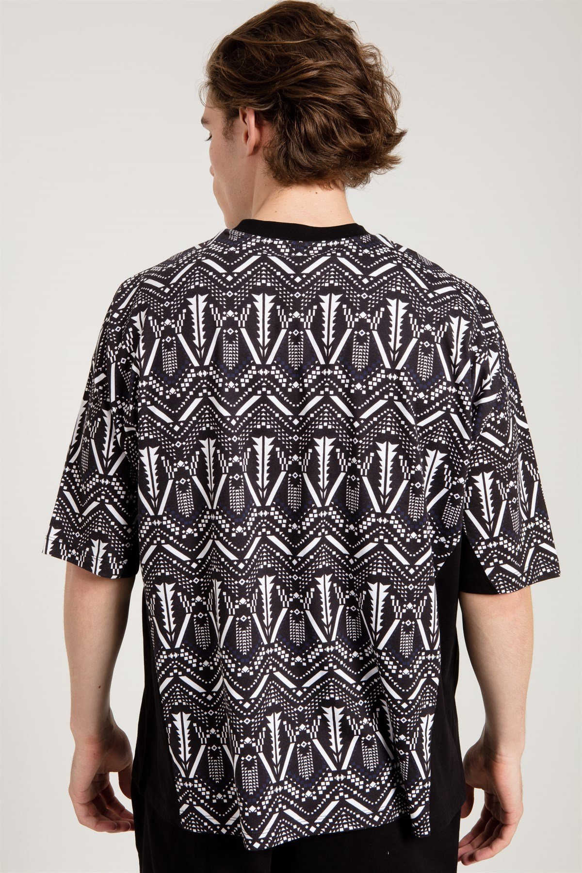 Oversized Unisex T-shirt with All-Over print  in Black