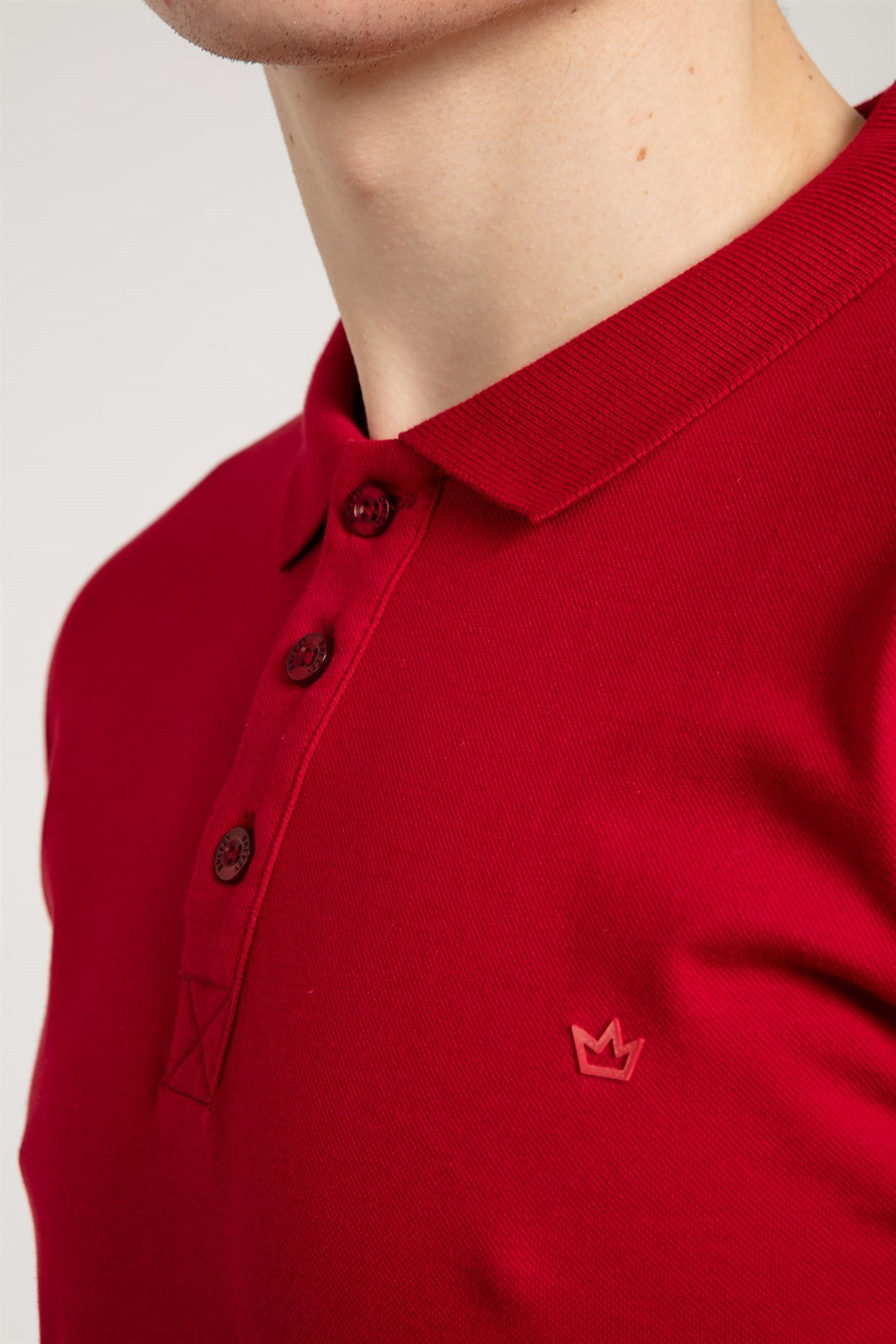 Classic Polo Collared T-shirt in Red