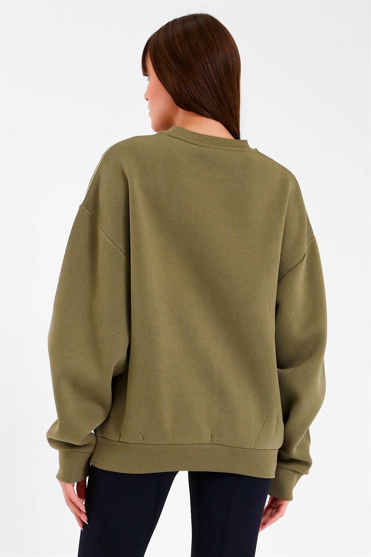 Oversized Basic Sweatshirt in Khaki