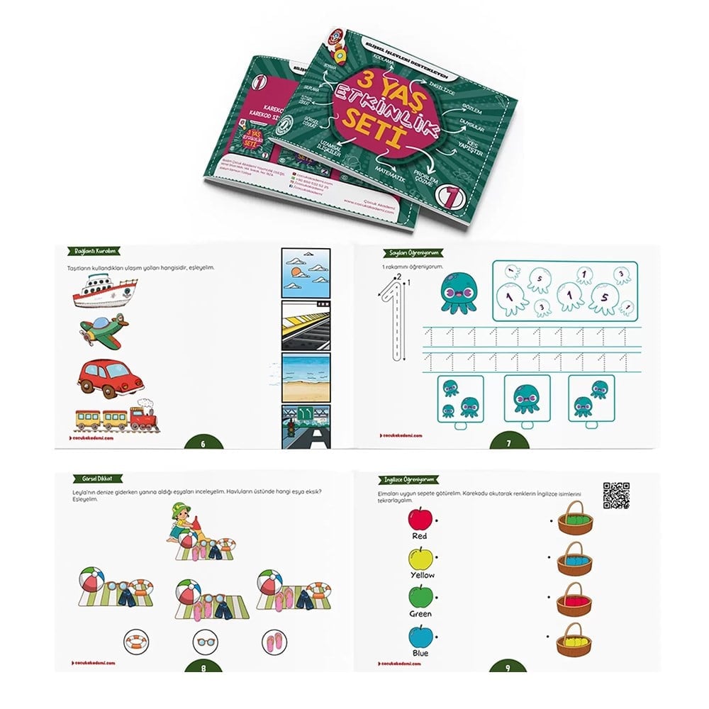 3 YAŞ ETKİNLİK SETİ Çocuk Kitapları Uzmanı - Children's Books Expert