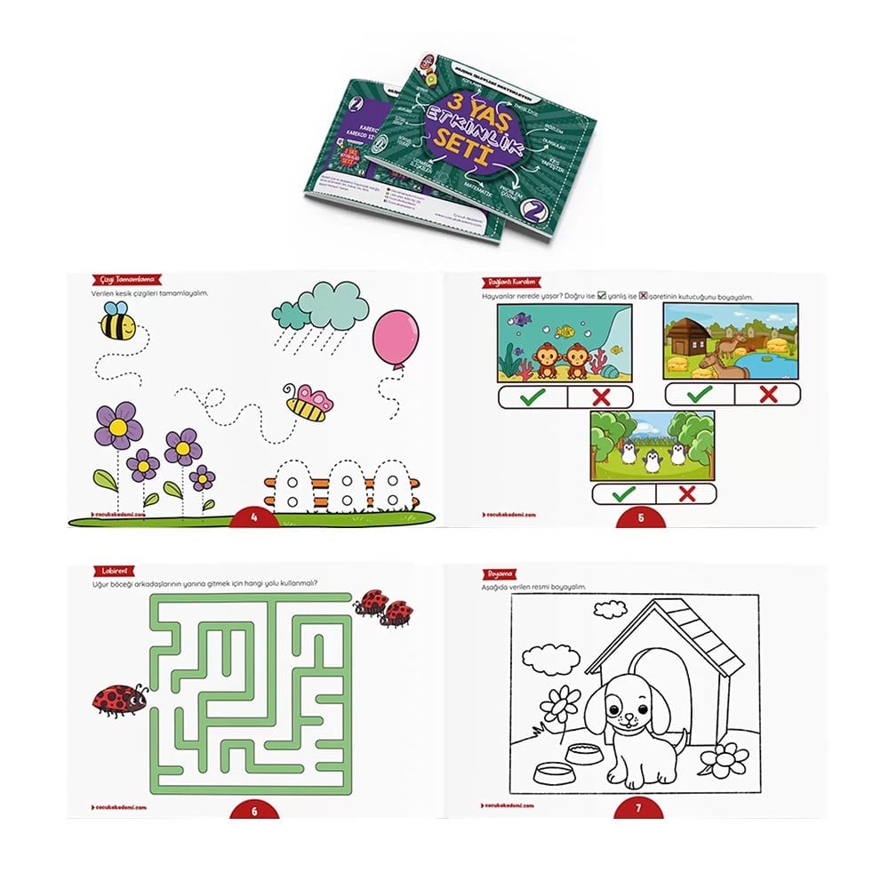 3 YAŞ ETKİNLİK SETİ Çocuk Kitapları Uzmanı - Children's Books Expert