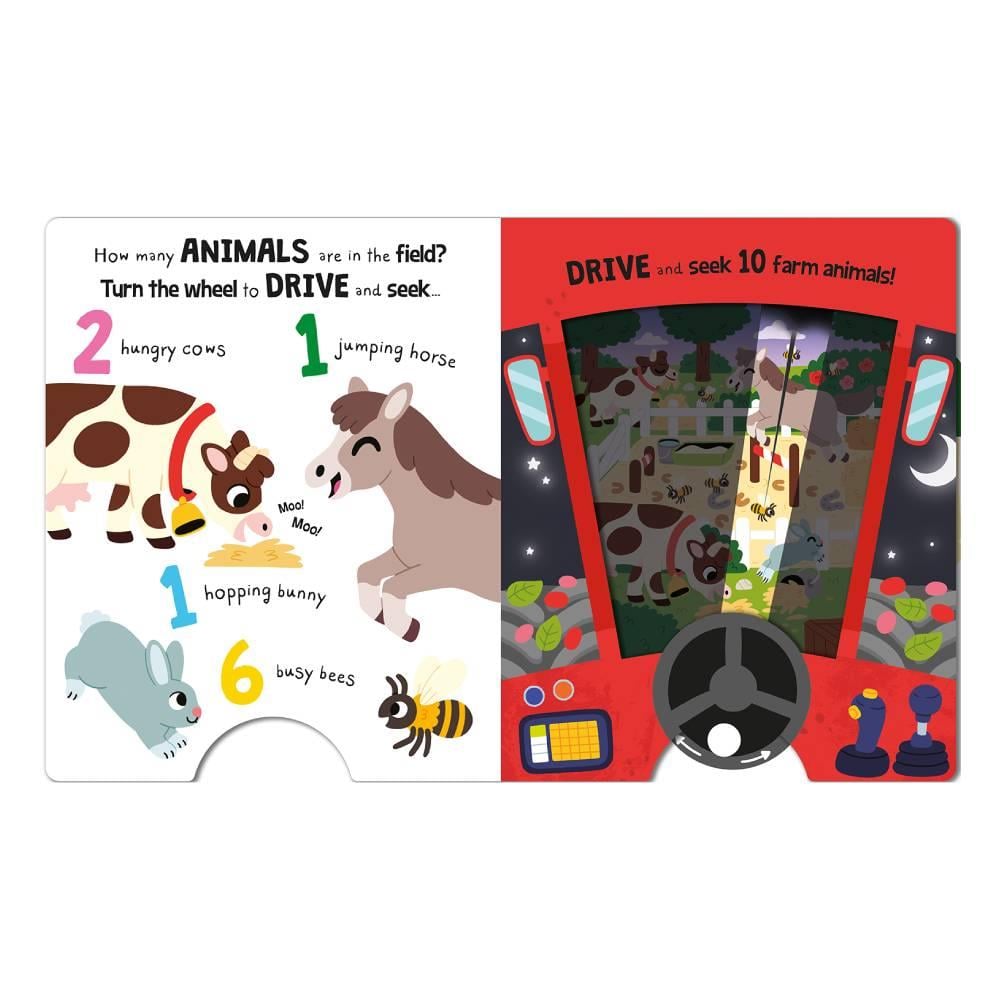 Drive and Seek Farm - A Magic Headlight Book Çocuk Kitapları Uzmanı - Children's Books Expert