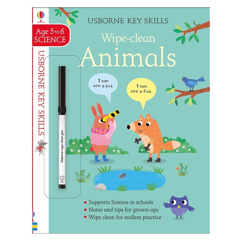 KEY SKILLS WIPE CLEAN ANIMALS 5-6 Çocuk Kitapları Uzmanı - Children's Books Expert