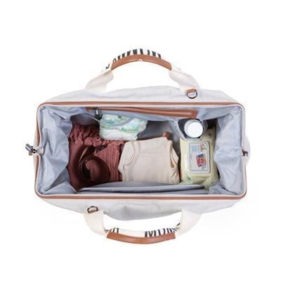 Mommy Bag Çanta, Signature Kanvas Krem