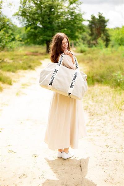 Mommy Bag Çanta, Signature Kanvas Krem