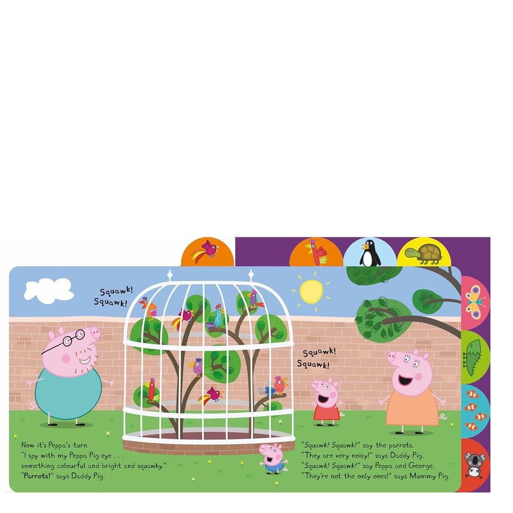 Peppa Pig - I Spy at the Zoo - Tabbed Board Book Çocuk Kitapları Uzmanı - Children's Books Expert