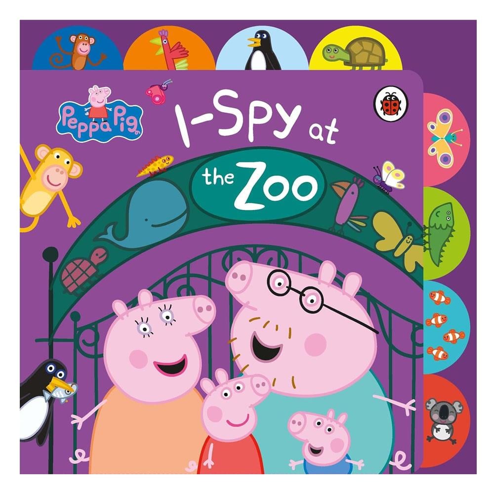 Peppa Pig - I Spy at the Zoo - Tabbed Board Book Çocuk Kitapları Uzmanı - Children's Books Expert